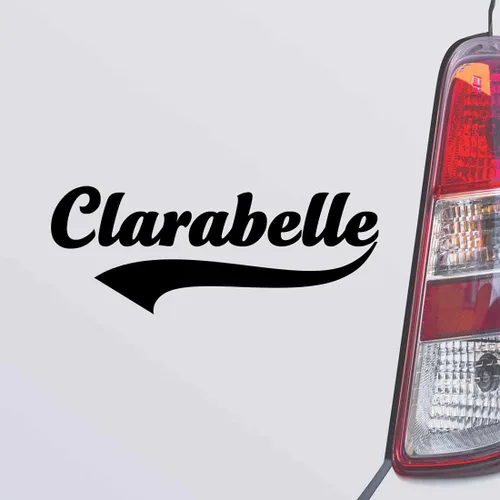Vista 2 de CLARABELLE Name Blue Color Car Laptop Wall Bumper Decal Sticker, DesF12