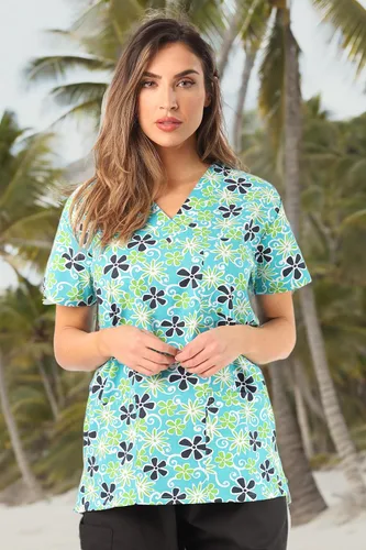Vista 4 de Just Love - Camisa de ropa quirúrgica festiva para mujer