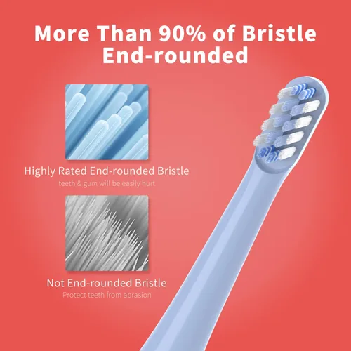 Vista 5 de Cabezales de repuesto para cepillos de dientes compatibles con Colgate Hum Connected Smart Battery Cabezal de recarga de cepillo de dientes, azul