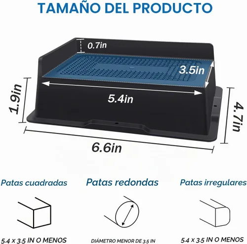 Vista 2 de ANNKUT Elevadores de cama de 2 pulgadas, resistentes, elevadores de sofá de gran tamaño, elevadores de muebles extra anchos para sofá, mesa