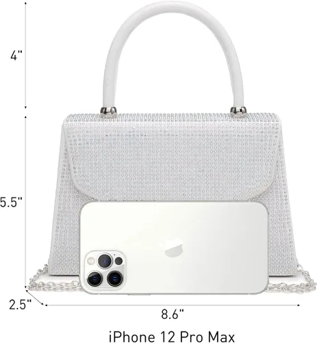 Vista 32 de Dasein Bolso de noche para mujer, embragues de fiesta, bolsos de boda, cóctel, baile de graduación, bolsos con purpurina esmerilada