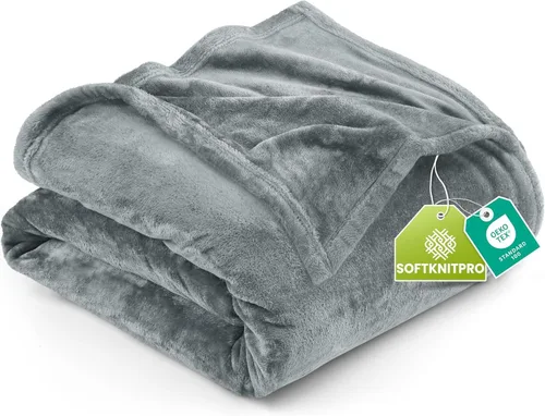 Vista 26 de Utopia Bedding - Manta de vellón de lujo, mullida, antiestática; manta de suave microfibra de 8.8 oz/yd² (300 g/m²) para sofá y cama; tamaño Gris
