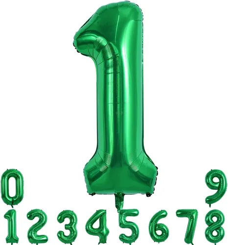 Vista 98 de Globos de números grandes, negros, de 40 pulgadas