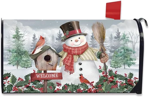 Vista 13 de Briarwood Lane Funda para buzón de invierno con muñeco de nieve y Amigo de muñeco