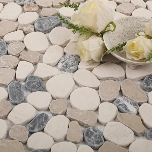 Vista 9 de Diflart Azulejo de piedra para suelo de ducha, blanco Carrara al azar, 4 Carrara blanca