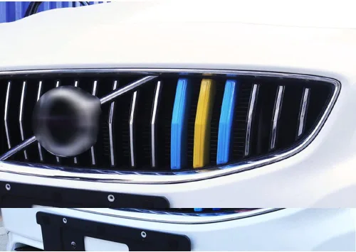 Vista 2 de ontto Apto para Volvo S60 2020 2021 Insertos de Rejilla Tiras Molduras Riñón Delantero Tira Decorativa Rejillas Color A