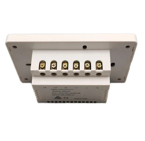Vista 4 de Smart-Life - Interruptor de luz táctil inteligente de pared, panel de vidrio, control remoto inalámbrico por aplicación Smart-Life en cualquier