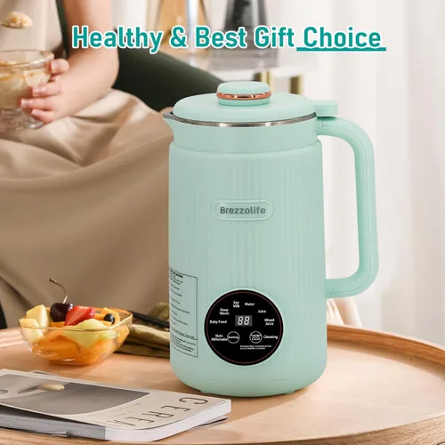 Vista 7 de Fabricante de Leche de Nueces, Máquina Automática de Leche de Soja de Acero Inoxidable de Gran Capacidad de 40oz para Leche Casera, de Avena, Leche