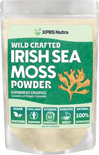 Vista 9 de XPRS Nutra Polvo de musgo marino irlandés (Chondracanthus Chamissoi) – Polvo de masa marina artesanal premium para una piel brillante – Polvo