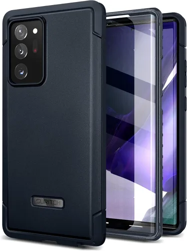 Vista 8 de SURITCH Funda para Samsung Galaxy Note 20 Ultra (solamente) de 6.9 pulgadas, 2 marcos frontales, protector de pantalla integrado, protector