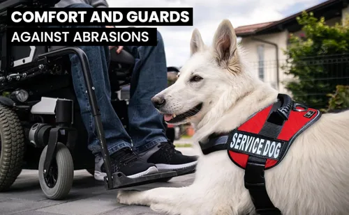 Vista 4 de Arnés del perro, chaleco reflectante, viene con 2 parches de velcro para perro Medir el perro antes de ordenar, Negro Adjustable, Comfortable