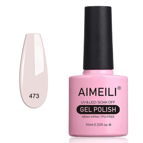 Vista 8 de AIMEILI Esmalte de uñas de gel de canela Soak Off UV LED translúcido (462) 0.3 fl oz