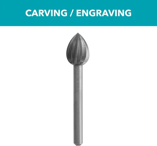 Vista 48 de Dremel 194 Broca de tallado para herramienta rotativa, perfecta para madera, plástico y metales blandos, plata