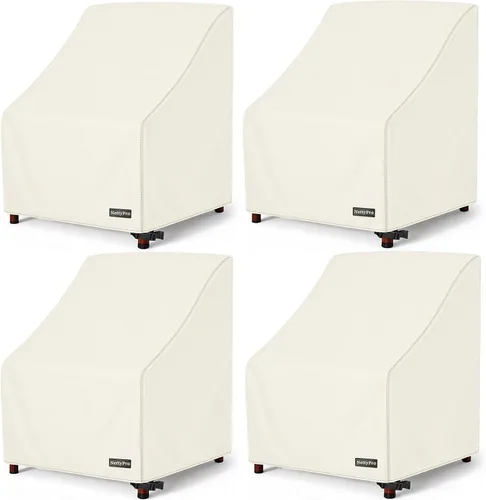 Vista 12 de NettyPro Fundas apilables para sillas de patio, impermeables, para muebles de patio al aire libre, se adapta a sillas apilables de 4 a 6 sillas