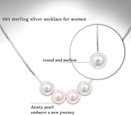 Vista 26 de Sereney Regalos de cumpleaños para niñas y mujeres, collar de perlas de plata esterlina como regalo de cumpleaños de 7, 9, 10, 11, 13, 15, 16, 18