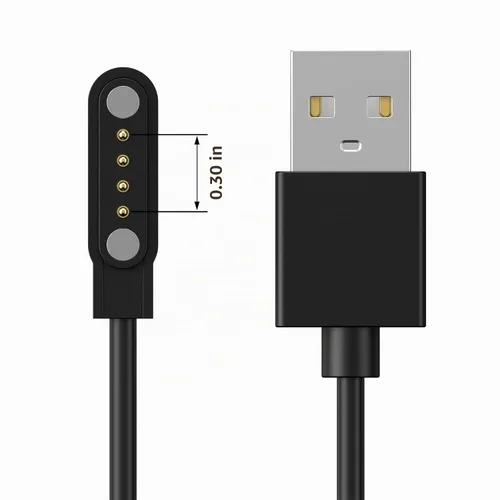 Vista 3 de Meliya Cable de carga magnético de repuesto para auriculares de conducción ósea, cable de carga USB para interfaz de 4 pines Auriculares