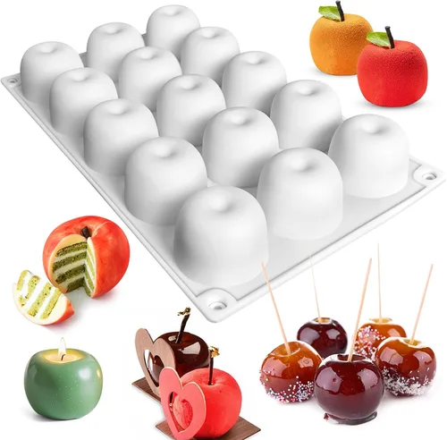 Vista 10 de Molde de silicona semiesfera para trufas de chocolate, caramelos, juego de 2 Soft Easy to Demold,30 Cavities for Ice Cubes, Jelly, Jello, Cake