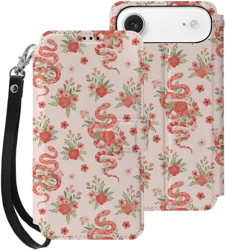 Vista 36 de SWEET TANG Funda protectora para iPhone 17, con tarjetero y tarjetero Patrón 828