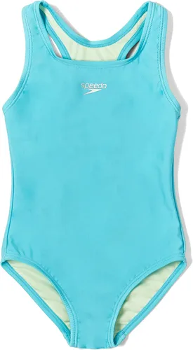 Vista 3 de Speedo Traje de baño de una pieza para niñas con espalda cruzada cerrada Plano 2023