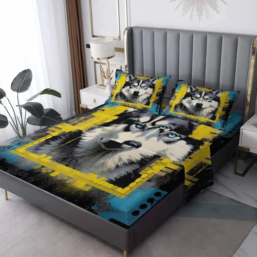 Vista 11 de Bernese Mountain Dog Sábanas tamaño individual – Sábanas de microfibra suave y bolsillo profundo y sábanas estampadas sin arrugas, 3 piezas