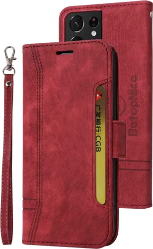 Vista 40 de Funda tipo cartera para Samsung Galaxy S20, piel sintética, con función atril, ranuras para tarjetas, funda plegable con tapa, funda protectora