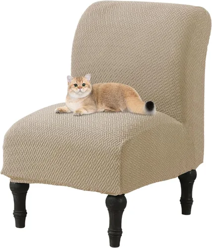 Vista 10 de JIAN YA NA Funda para silla decorativa sin brazos, funda elástica para silla sin brazos, fundas de elastano para sillas sin brazos, funda para silla