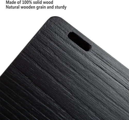 Vista 4 de AZSKY Estantes clásicos para libros de guardería, estantes flotantes de madera negra, estantería de pared para decoración de baño, cocina, especias
