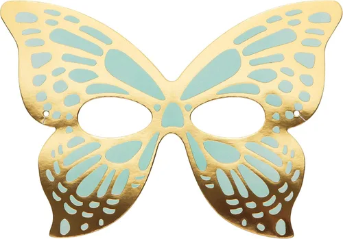 Vista 3 de Máscaras de papel de mariposa dorada, 8
