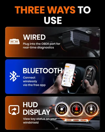 Vista 5 de ANCEL BD310 Escáner OBD2 y Lector de Códigos del Motor - Prueba Avanzada de Batería, Análisis de Viaje, Prueba de Rendimiento, Herramienta
