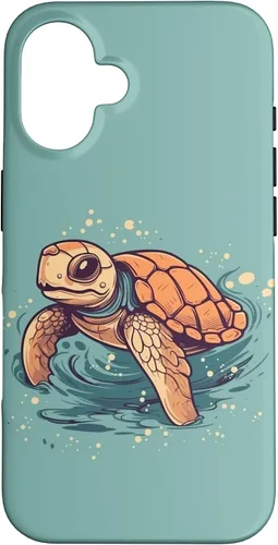 Vista 31 de Funda para iPhone SE (2020) / 7 / 8 Cute Kawaii Sea Turtle in the Ocean