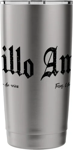 Vista 2 de Amarillo Gothic Design - Vaso aislado de acero inoxidable
