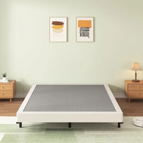 Vista 9 de FMDMR Somier de 4 pulgadas para cama individual - Somier de perfil bajo para cama individual, base de colchón de metal resistente con cubierta