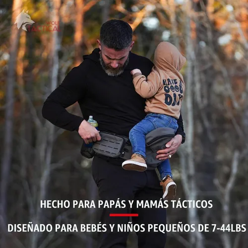 Vista 3 de Portabebés de cadera – Portabebés de cadera para niños pequeños con cintura ajustable, diseño ergonómico