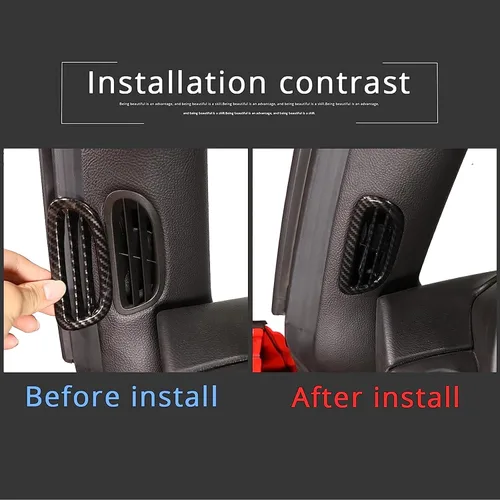Vista 4 de PIUGILH Cubiertas de ventilación de aire de pilar A de ABS para automóvil C6 Corvette 2005-2013, accesorios interiores, marco de salida de aire, 2