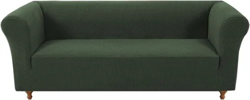 Vista 37 de Funda elástica Chesterfield para sofá, funda de tela jacquard para sofá biplaza de 2 cojines, protector de muebles antideslizante resistente a