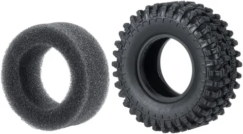 Vista 4 de RC-Hub - 4 neumáticos de goma de 1.0 pulgadas para 1/24 Axial SCX24 90081 AXI00001 AXI00002 RC Crawler Car (1.969 in)