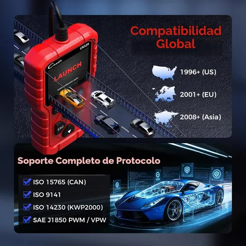 Vista 3 de LAUNCH OBD2 Scanner CR329 Comprobar el lector de códigos del motor, leer