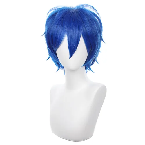 Vista 11 de COSPLAZA Peluca corta negra para cosplay con puntas esponjosas, resistente al calor, pelo sintético para emo Negro