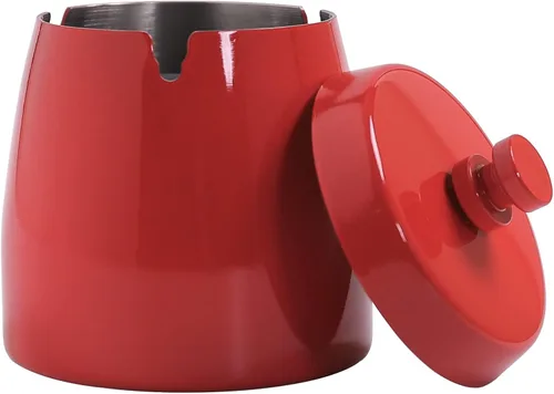 Vista 21 de Cenicero pequeño para exteriores con tapa para cigarrillos, cenicero de acero inoxidable sin humo, ceniceros a prueba de olores y viento para patio
