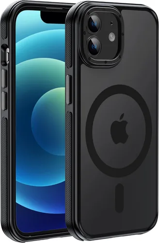 Vista 28 de Funda magnética fuerte para iPhone 12 Pro Max [Protección de grado militar de 10 pies] Compatible con MagSafe, funda protectora a prueba de golpes