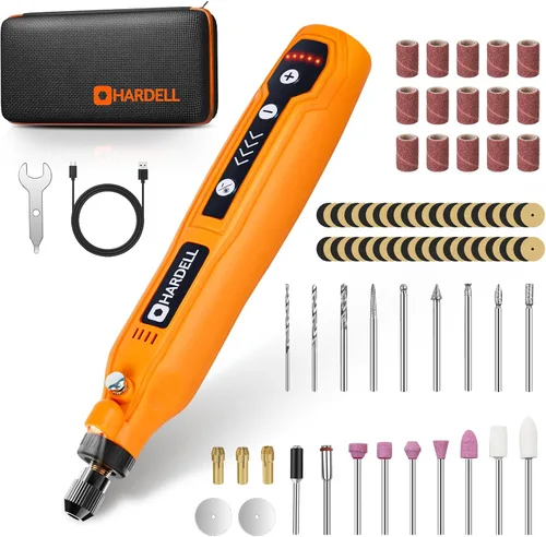 Vista 9 de HARDELL Kit de herramientas rotativas inalámbricas, kit de 5 velocidades