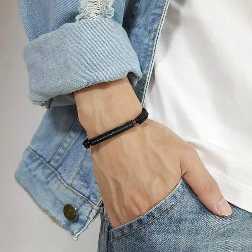 Vista 66 de Pulsera de urna personalizada para cenizas, recuerdos de joyería de cremación para mujeres y hombres, pulsera ajustable de cuerda tejida hecha a