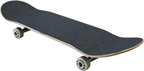 Vista 3 de Patineta completa Pro Yocaher en blanco, madera natural