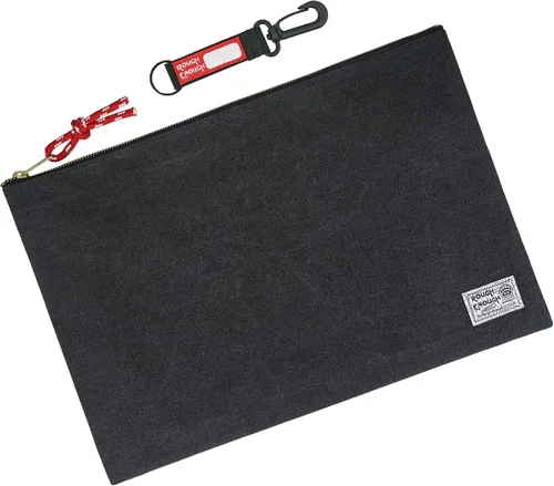 Vista 8 de Rough Enough Important - Organizador de documentos, carpeta segura para almacenamiento de viaje, bolsa de lona con cremallera para tamaño legal A4