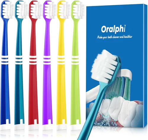 Vista 10 de Cepillo de dientes extra suave para encías sensibles, cepillo de dientes de cabeza compacta con cerdas suaves con 10000 cerdas micro nano suaves