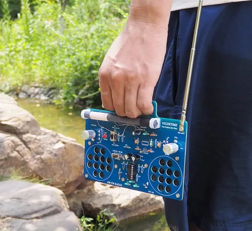 Vista 6 de Kit de radio AM/FM Proyecto de soldadura Kit de bricolaje para practicar enseñanza electrónica Estéreo Gran proyecto STEM y regalo Versión