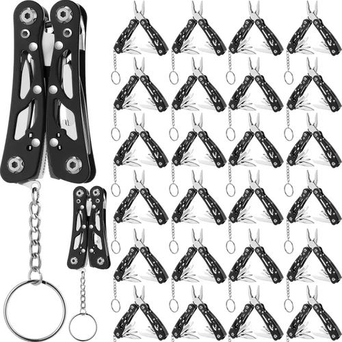 Vista 8 de Lasnten 6 Piezas Alicates Pequeños Multiherramienta, Regalos de Navidad para Hombres Alicates Pequeños Multiherramienta de Acero Inoxidable Mini