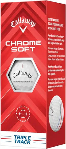 Vista 5 de Pelotas de golf Callaway Golf Chrome Soft Pista triple (blanco)