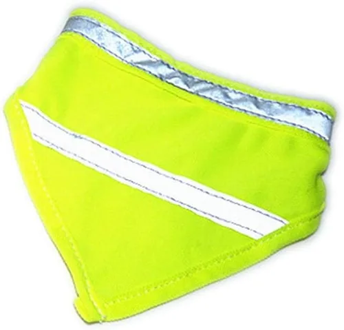 Vista 3 de Encell Bufanda reflectante para perro, pañuelo de seguridad para mascotas, verde, S