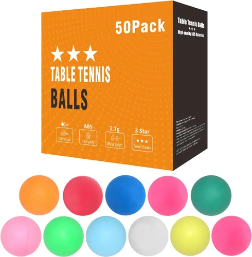 Vista 9 de Pelotas de Ping Pong de 3 Estrellas - Tenis de Mesa ABS de Alto Rendimiento para Entrenamiento, Juego